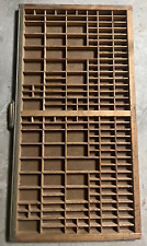 Vtg Hamilton Wooden Printers Drawer Letterpress Type Set Tray Shadow Box 32x16.5