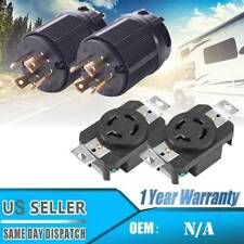 4pcs Male Female Receptacle Generator Rv Ac Plug Socket L14-30 30a 125v-250v