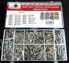 550pc Goliath Industrial Self Tapping Wood Screw Assortment Stws550 Drilling