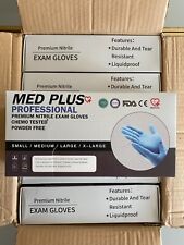 Med Plus Nitrile Gloves 1000 Medical Grade Powder Free Disposable Gloves 100