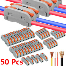50pcs Spring Lever Nut Terminal Block Electric 28-12awg Diy Wire Cable Connector