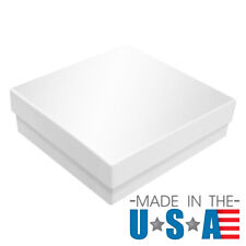 Glossy White Cotton Filled Gift Boxes Jewelry Cardboard Box Lots Of 100200500