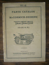 Ih Farmall Mccormick International 10-20 Tractractor Crawler Parts Manual