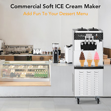 3 Flavor Soft Serve Ice Cream Maker Standing Commercial Ice Cream Machine 20-30l