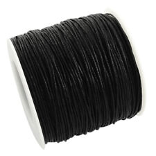100mroll Black Waxed Cotton Cords Thread Beading String Jewelry Making 1mm