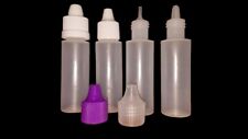 12 Oz 15 Ml Ldpe Cylinder Round Plastic Dropper Bottles 12-25-50-100 Count