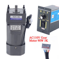 90w 110v Ac Gear Motor Electric Variable Speed Controller Torque Single-phase 5k
