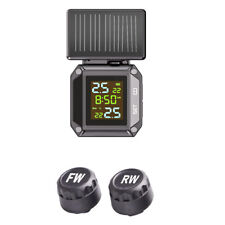 Motorcycle Tpms Lcd Tire Tyre Pressure Monitoring System W2 External Sensors