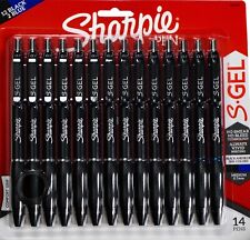 Sharpie S Gel Pens Medium 0.7mm Rubber Grip Black Blue 14 Count