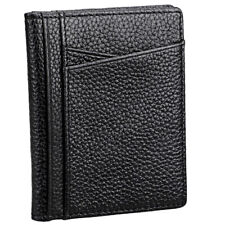 Slim Thin Mens Leather Bifold Id Wallet Credit Card Holder Drivers License Case