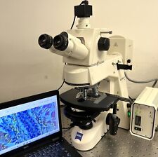 Zeiss Axioskop 2 Plus Microscope Fluorescence Phase Contrast Cam Laptop