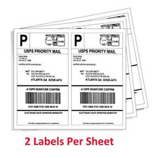 200-4000 Half Sheet 8.5x5.5 Shipping Labels 2sheet Self Adhesive Lables
