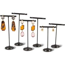 6 Pack Metal Earring Organizer T Stand Display Jewelry Necklaces Bracelet Holder