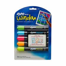 Expo Neon Dry Erase Markers Bullet Tip Assorted Colors 5-count