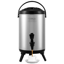 Vevor Insulated Hot And Cold Beverage Dispenser Server 2 Gallon Stainless Steel