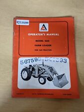 Allis Chalmers 460 Farm Loader For 160 Tractor Operators Manual