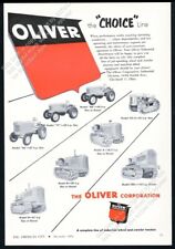 1951 Oliver Tractor 8 Models Photo Farm Crawler Vintage Trade Print Ad