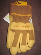 New With Tags - Carhartt Leather Palm Gloves With Safety Cuff Insulated Duck
