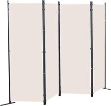 4 Panel Room Divider Privacy Partition Screen Freestand For Office Home White