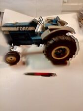 Vintage Rare 112 Ford 8600 Diecast Big Blue And White Tractor
