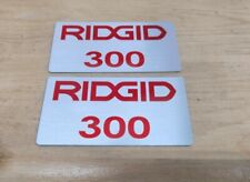 Ridgid 300 Pipe Threader T2 Side Nameplate Set Aluminum Poly Print High Quality
