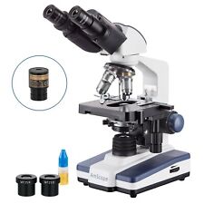 Amscope 40x-2500x Binocular Led Compound Microscope Siedentopf Head .3mp Camera