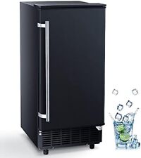 Commercial Ice Makerclean Cyclefreestandingstainless Steelblack80lbs24h