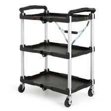 New Olympia Tools Pack N Roll Collapsible Service Cart - 150 Lbs Capacity -black