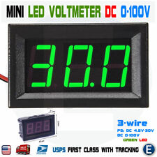 0.56 3 Wire Dc 4-30v0-100v Green Led Digital Voltmeter Module Panel Meter