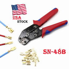Us Insulated Ratchet Crimping Pliers Terminal Crimper Tool Cable Wire Connectors