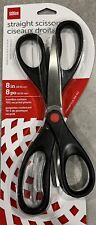 Office Depot Brand Scissors 8 Straight Black Pack Of 2 - New In Package