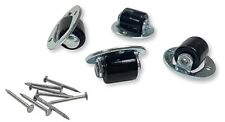 Tiny 12 Wheel Small Low Profile Rigid Top Round Plate Casters - Set Of 4