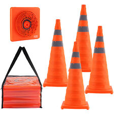 Vevor Safety Cones 4 Pcs 28 Collapsible Traffic Cones With Reflective Collars