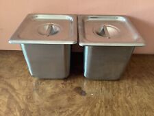 Vintage Lot Of 2 Pans Wlid 16 Size 6 Deep Stainless Steel Steam Table