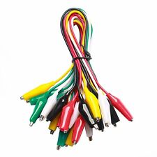 Test Leads Set Jumper Wire With Alligator Clips 10-pc.multi Color Set