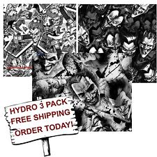 Hydrographic Film Water Transfer Printing Film Hydro Dip Laughing Clown 3 Pack