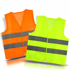 Neon Security Safety Vest W High Visibility Reflective Stripes Orange Yellow