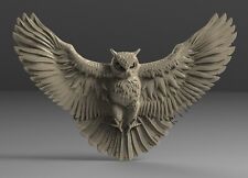 3d Stl Model Flying Owl For Cnc 3d Router Printer Engraver Carving Aspire Artcam