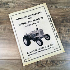 Allis Chalmers Operators Owner Manual D15 D 15 Series Ii Gas Lp Diesel Tractor