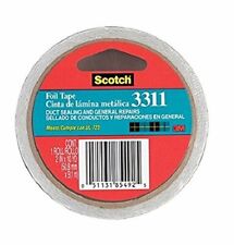 Scotch Aluminum Foil Tape 3311 Silver 2 In X 10 Yd 3.6 Mil