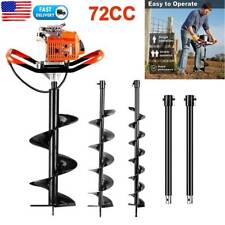 6272cc Post Hole Digger Gas Powered Earth Auger Borer Fence Ground Drill3 Bit.