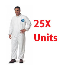25 Pcs Lg Xl 2x 3x 4x Dupont Tyvek 400 Disposable Protective Coverall Spray Suit