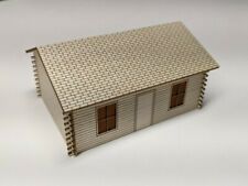 Ho Scale Log Cabin House Kit - Laser Cut Wood Model Train Scenery Building