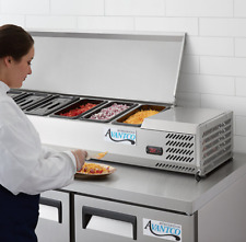 New 59 Countertop Refrigerated Cold Topping Prep Rail Station Avantco 7788