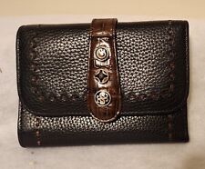 Brighton Black Brown Leather Wallet For Women
