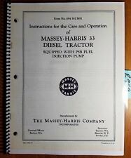 Massey Harris 33 Diesel Tractor Equipped With Psb Fuel Injection Pump Manual 54