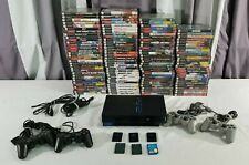 Huge Ps2 Playstation 2 Console System Scph-39001 Controllers 125 Games Lot