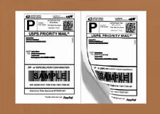 200 Shipping Labels Self Adhesive Half Sheet 8.5 X 5.5 Blank 2 Labels Per Sheet