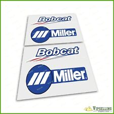 Miller Welder Generator Bobcat Blue Laminated Decals Stickers Set