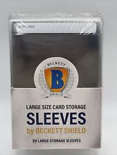 Beckett Shield Large Size Semi-rigid Sleeves 1 Pack Of 50 Graded Card Submission